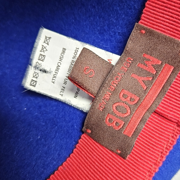 My Bob Use Your Head Mens Hat Cap Fedora FOLCO blue WOOL FELT RARE FIND - Picture 3 of 12